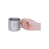 Cană de cafea din titan 220ml cu pereți dubli mini