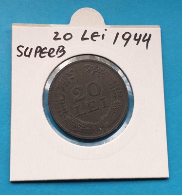 20 Lei 1944 Moneda in stare foarte buna - piesa SUPERBA de colectie foto