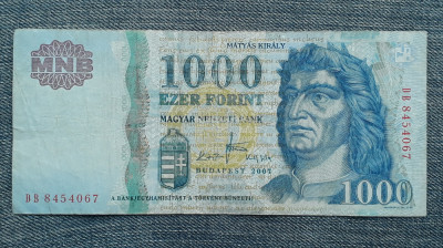 1000 Forint 2007 Ungaria / Matyas Kiraly / Matei Corvin / seria 8454067 foto