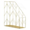 Suport Metalic Dosare, Zigzag, Auriu, 26x10x30cm