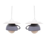 Cumpara ieftin Lustra Deco Republic &bdquo;Afternoon tea grey twins&rdquo; cesti si farfurii ceramice