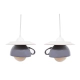 Lustra Deco Republic &bdquo;Afternoon tea grey twins&rdquo; cesti si farfurii ceramice