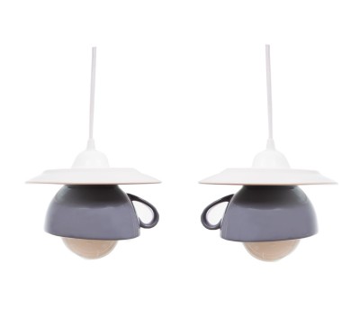 Lustra Deco Republic &amp;bdquo;Afternoon tea grey twins&amp;rdquo; cesti si farfurii ceramice foto
