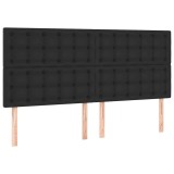 Cumpara ieftin Tablie de pat neagra 180x5x118/128 cm piele ecologica