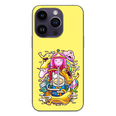Husa compatibila cu Apple iPhone 15 Pro Silicon Gel Tpu Model Adventure Time Poster foto