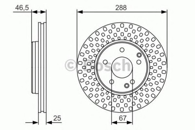 Disc frana MERCEDES CLK (C209) (2002 - 2009) BOSCH 0 986 479 R69 foto