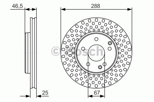 Disc frana MERCEDES CLK (C209) (2002 - 2009) BOSCH 0 986 479 R69