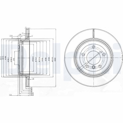DELPHI BG3872 Disc frana foto