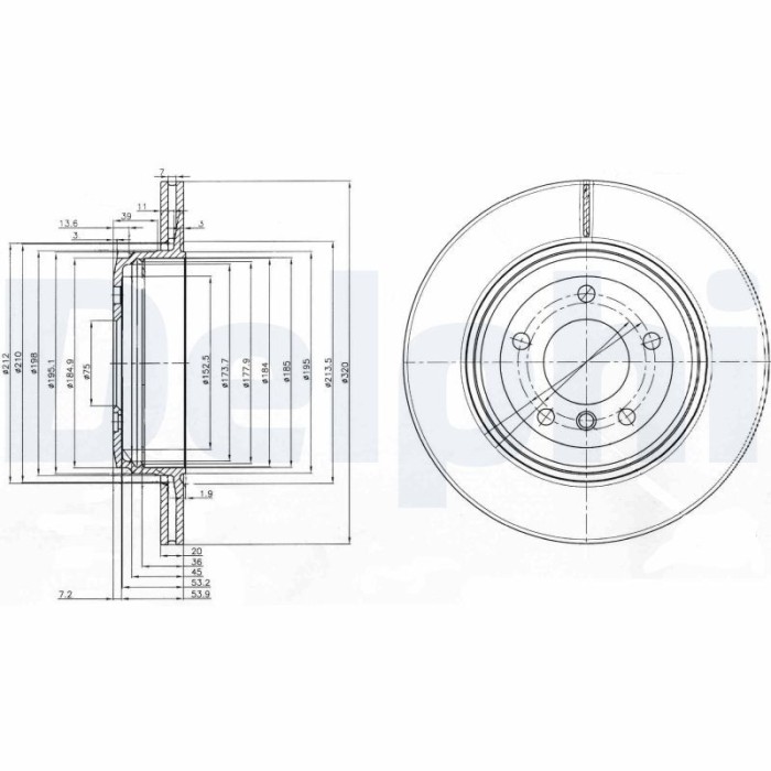 DELPHI BG3872 Disc frana
