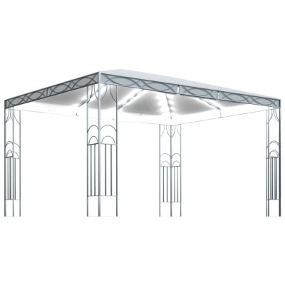 Pavilion cu sir de lumini LED, crem, 400x300 cm GartenMobel Dekor foto