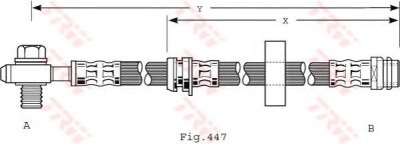 Conducta / cablu frana AUDI A2 (8Z0) (2000 - 2005) TRW PHD489 foto