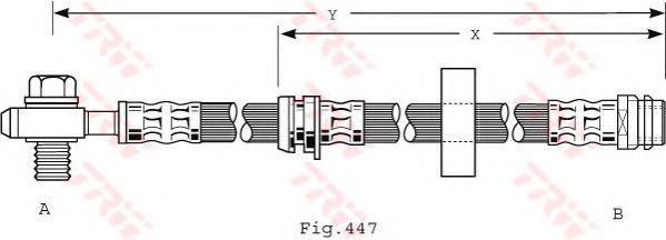 Conducta / cablu frana AUDI A2 (8Z0) (2000 - 2005) TRW PHD489