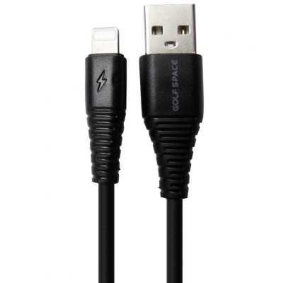 Cablu date/incarcare Golf Space SL01, Lightning la USB, 1m lungime, negru foto