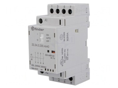Contactor 4-poli 25A 230V IP20 foto