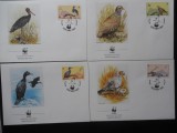 Gibraltar-WWF Pasari-set complet FDC