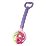 Jucărie de &Icirc;mpins, Model Multicolor, M&acirc;ner Extensibil 50-61 cm, Plastic