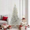 VidaXL Brad de Crăciun cu 300 LED cu suport Argintiu 180 cm PET 3396678