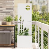 vidaXL Ghiveci de Grădină cu Panou Decorativ Alb 50 x 140 cm