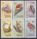 DB1 Fauna Marina Scoici Kenya 1971 valorile mari 6 v. MNH, Nestampilat