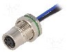 Conector M8, 5 pini, clasa etanseitate IP67, BULGIN - PXMBNI08RPF05BFL001