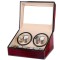 Cutie intors ceasuri iUni, Watch Winder 4 + 6 spatii depozitare, Mahon-Crem