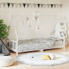 VidaXL Cadru de pat pentru copii, alb, 90x190 cm, lemn masiv de pin