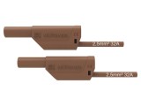 Cablu de măsurare cu mufă banană 4mm - maro