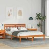 VidaXL Cadru de pat cu headboard Maro Lemn masiv de pin 872382