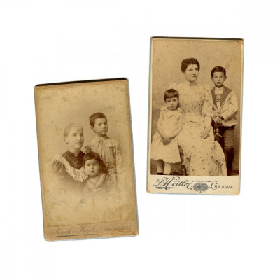 Constantin Sănătescu, două fotografii de familie, cca. 1895 foto