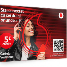 Cartela Prepay Vodafone, credit 5 Euro, cartela sim cu numar AutoProtect KeyCars