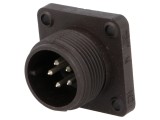 Conector circular soclu CM IP67 5 PIN argintat tată