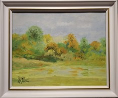 Nicolae BLEI (n. 1949)-Toamna, ulei pe p&amp;acirc;nză (2009) foto
