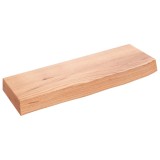 Cumpara ieftin Polita perete maro deschis 60x20x6 cm lemn masiv stejar tratat