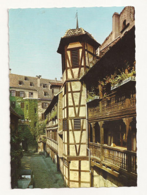 FR2 -Carte Postala - FRANTA -Strabourg, Le cour du Corbeau, circulata 1969 foto