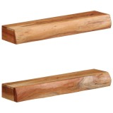 VidaXL Rafturi de perete 2 buc 60x17x8 cm Lemn masiv de salc&acirc;m