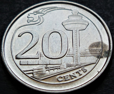 Moneda 20 CENTI - SINGAPORE, anul 2013 *cod 758 = A.UNC foto