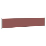 Cumpara ieftin Copertina laterala retractabila de terasa, maro, 117x614 cm