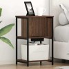 VidaXL Dulap de noapte 2 pcs Stejar brun 38 x 31 x 61 cm Lemn compozit