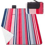 Patura pentru picnic sau plaja, cu folie izolatoare si maner, 200x200cm, albastru rosu Household NewTrend