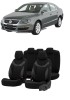Set huse scaune SAPPHIRE compatibile VW Passat B6 (2005-2010)Piele+Textil (GRI), Umbrella