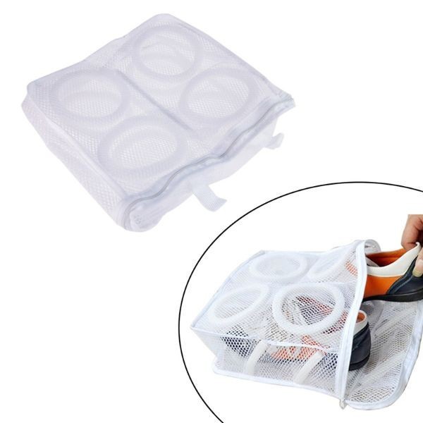 Saculet pentru spalarea si uscarea pantofilor ce necesita o protectie ridicata, Alb
