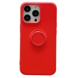 Husa protectie flippy compatibila cu samsung galaxy a12 liquid silicone ring cu suport rotativ rosu