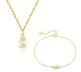 Cumpara ieftin Set Argint 925 Gold Little Angel , Colier E i Bratara