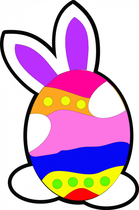 Sticker decorativ, Happy Easter, Multicolor, 85 cm, 7381ST