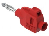 Conector banană 4mm roşie neizolat 36A 30VAC 60VDC