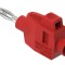 Conector banană 4mm roşie neizolat 36A 30VAC 60VDC