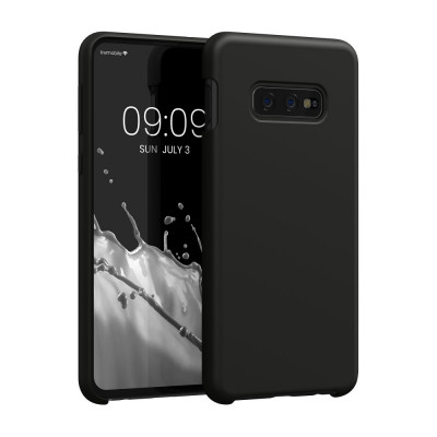 Husa kwmobile pentru Samsung Galaxy S10e, Silicon, Negru, 47944.47 foto