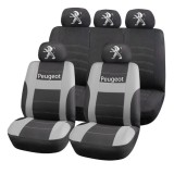 Set Huse Scaune Universale HLX2 Compatibile cu Peugeot &ndash; Negru/Gri
