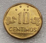 P1. Peru 10 centimos 1998 UNC **
