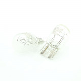 Set 2 becuri auto Carguard W21/5W 12V (T20), sticla quartz, lumina alba